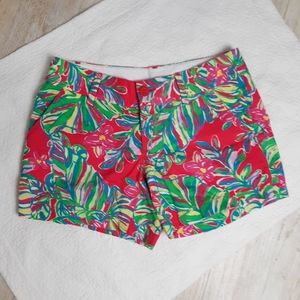 Lilly Pulitzer Callahan Shorts Jungle Tumble Pomegranate 4 NWOT